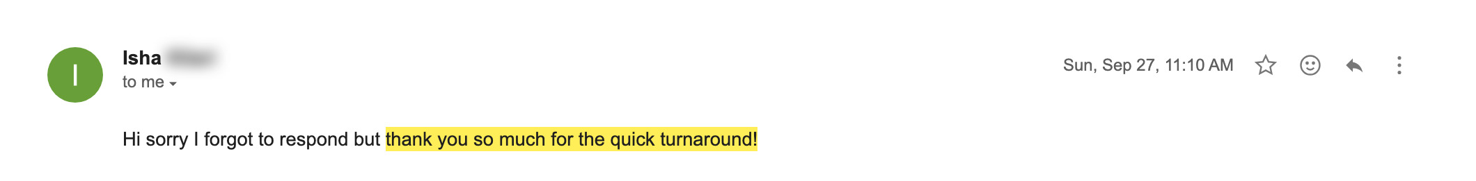 Student email after a written essay edit