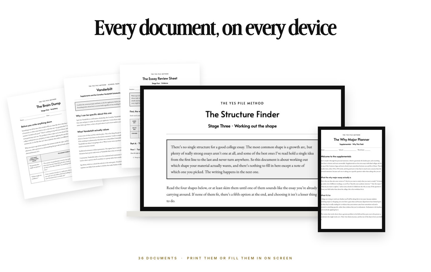 Every document works printed or filled in on screen