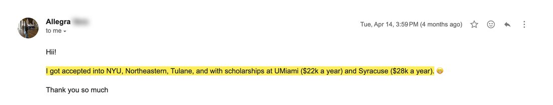 New York University acceptance