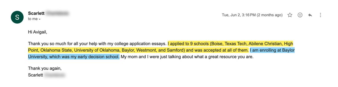 Baylor acceptance