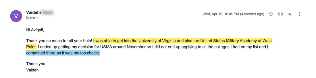 West Point acceptance